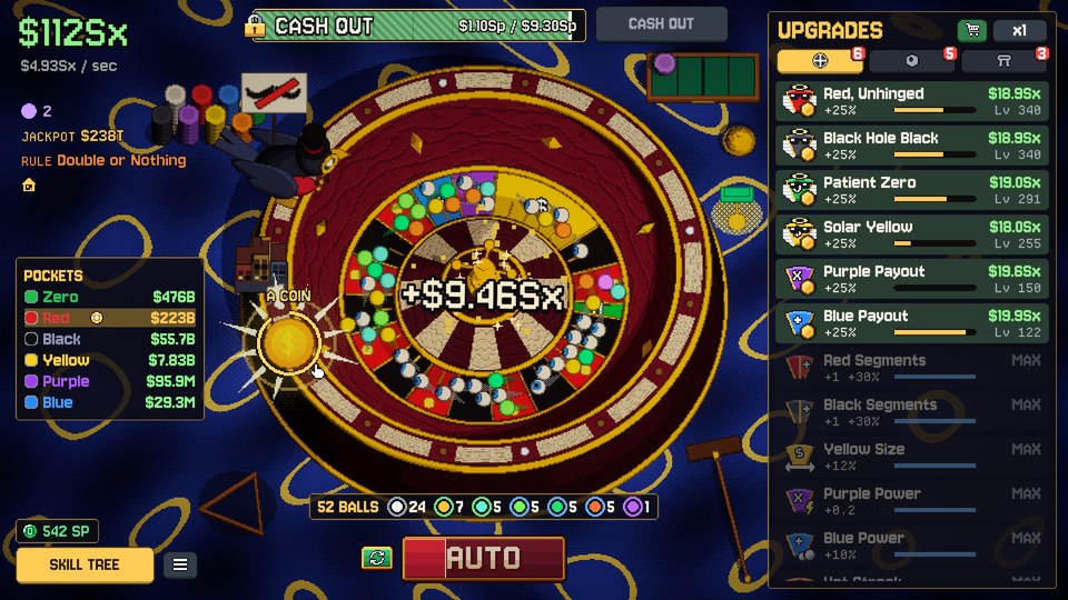 The crow has thrown a gold coin onto the rim of the wheel. Take it before it changes its mind.